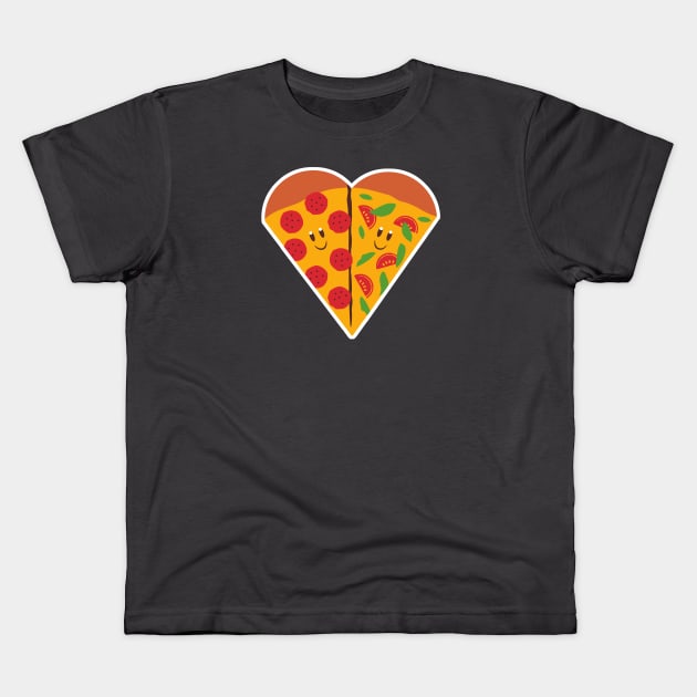 Pizza heart Kids T-Shirt by WordsGames